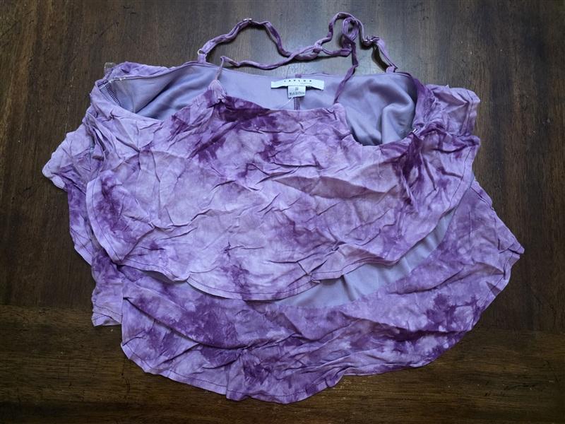 NWOT FavLux Small Purple Tie Dye Boho Swing Top & Pants 134225