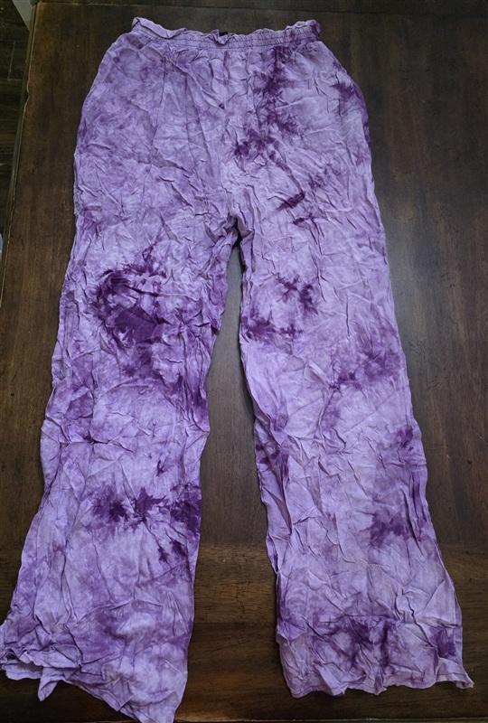 NWOT FavLux Small Purple Tie Dye Boho Swing Top & Pants 134225