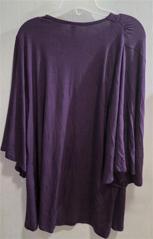NWT Rachel Pally 1X Purple Tie Front Kimono Swim Cover Up Jacket 134227
