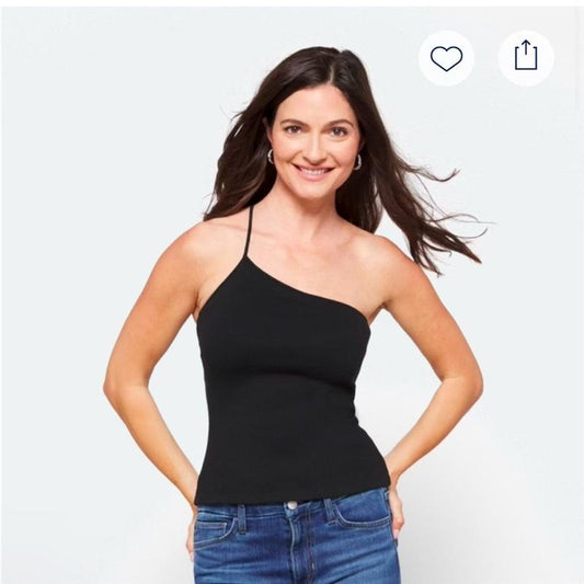 NWOT Modern Citizen XS Tatiana Thin Strap One Shoulder Knit Top 134228