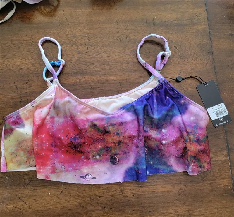 NWT Wildfox M Space Cadet Tankini Bikini Swim Top & Bottom 134233