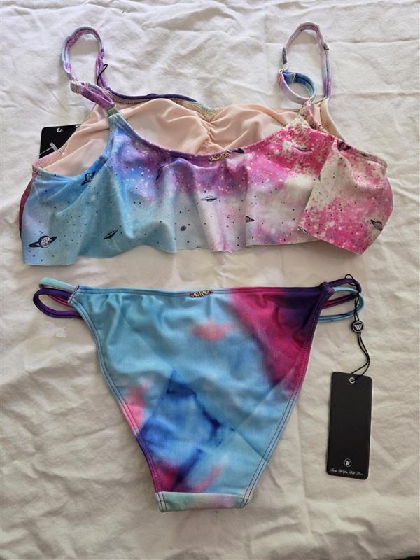 NWT Wildfox M Space Cadet Tankini Bikini Swim Top & Bottom 134233