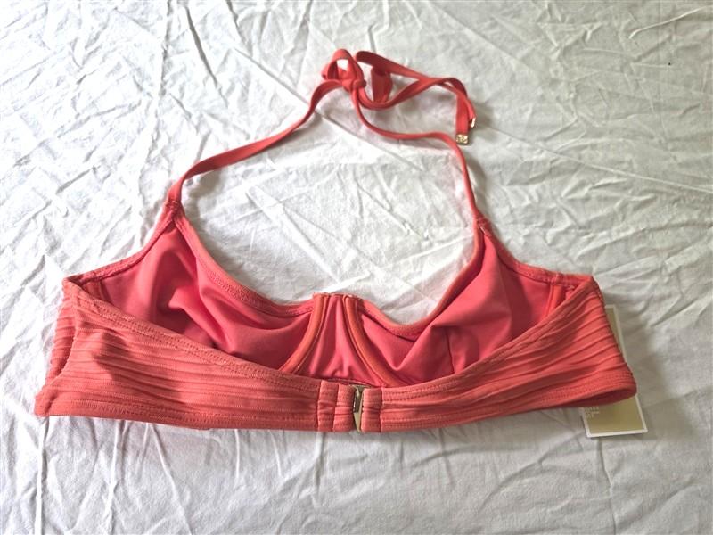 NWT Michael Kors L Classic Bikini Underwire Top Sangria Orange 134238