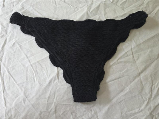 NWT Tularosa M High Black Crochet Cheeky Bikini Swim Bottoms 134240