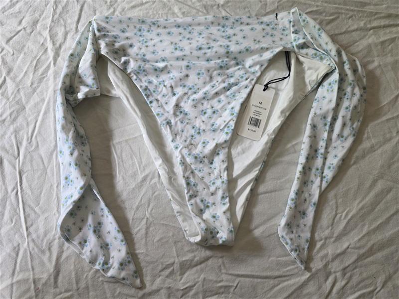 NWT We Wore What M Riviera Baby's Breath Tie Hi Waist Bikini Swim Bottom 134241