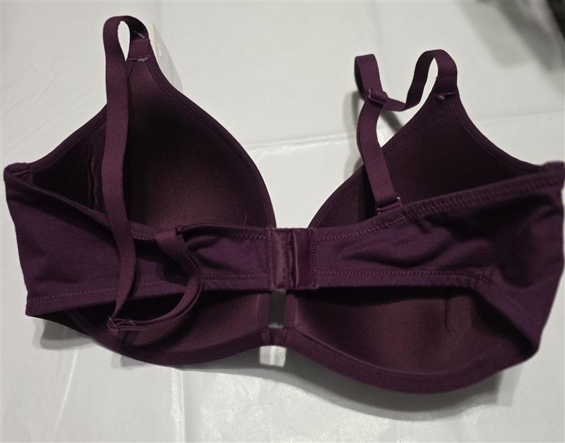 NWOT b.tempt'd Wacoal 38D Cotton To A Tee Plunge T-Shirt Bra Purple 134244