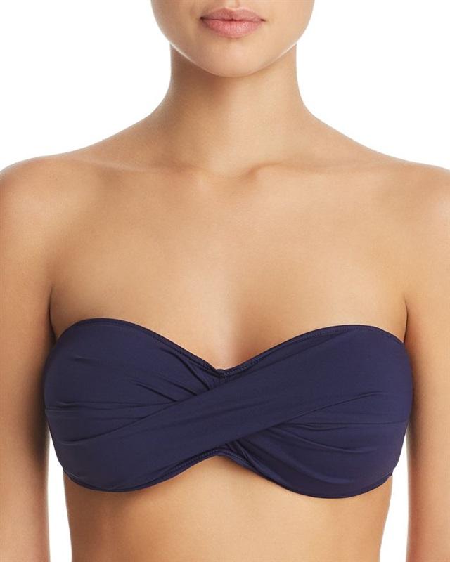 NWT Tommy Bahama XL Pearl Twist Bandeau Bikini Top White 134245