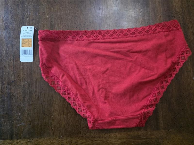 NWPT Natori Small Bliss Girl Brief Panty 156058 Red Samba 134247