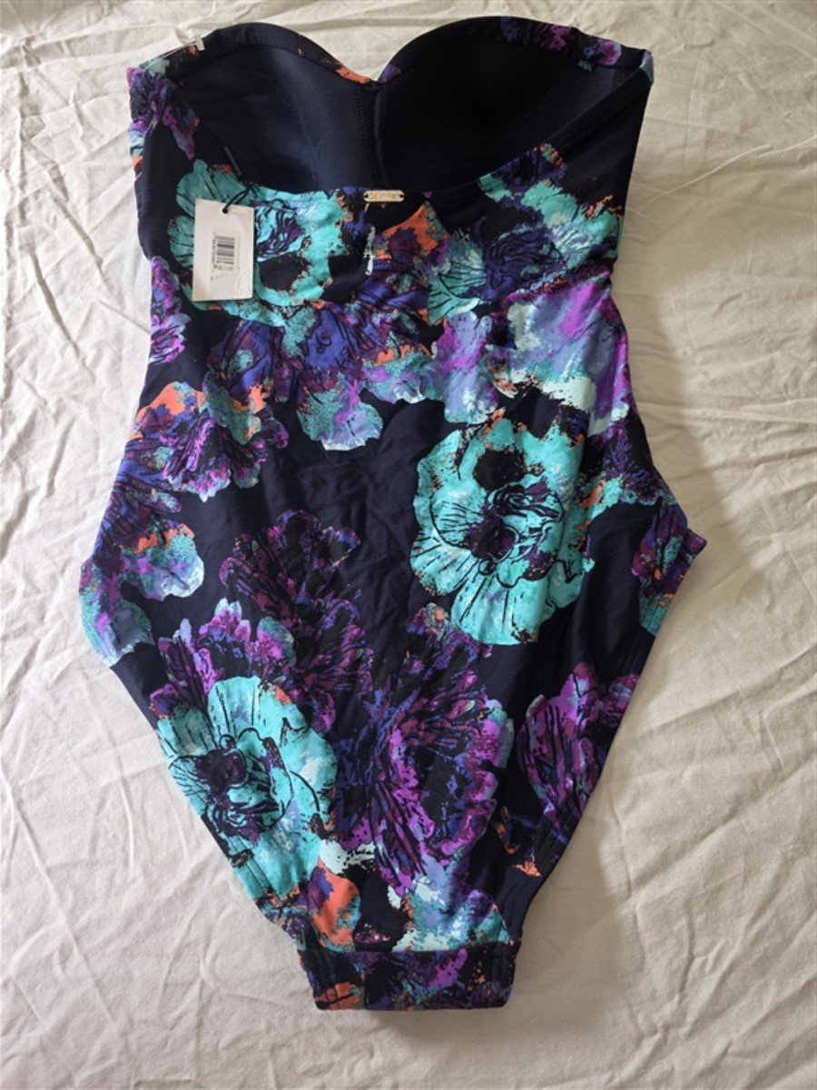 NWTD Calvin Klein 8 Martha's Vineyard Floral Poppy Print 1PC SwimSuit 134252