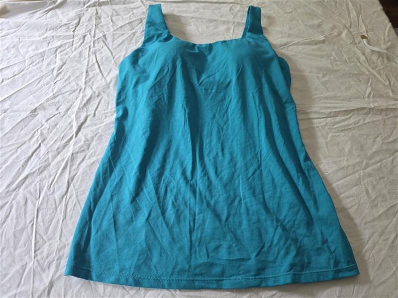 NWOTD Soft Surroundings 36D Underwire Bra Cami Tank Top Teal Blue 134253
