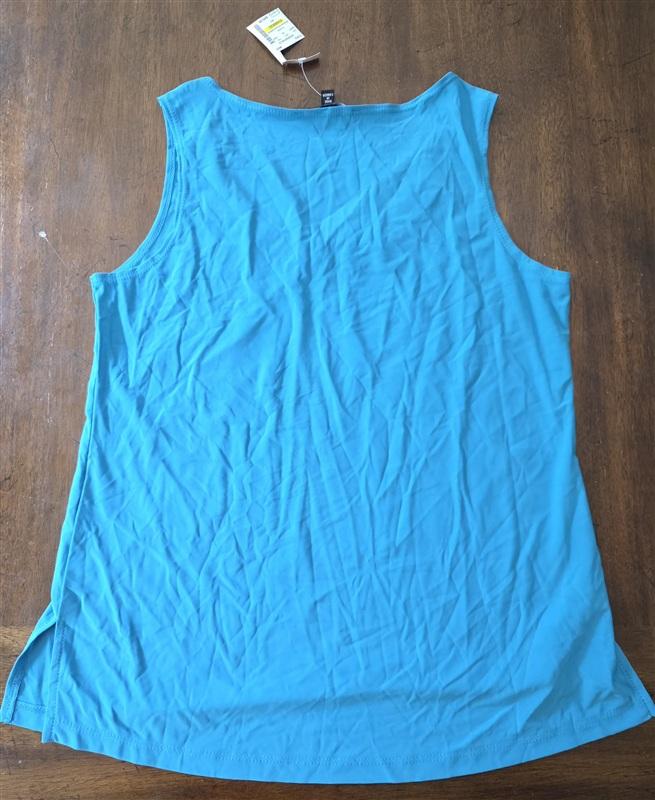 NWT Rachel Cole M Sleeveless Blue Tank Top Cut Out Neck 134266