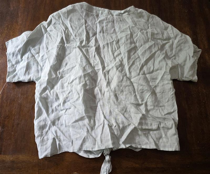 NWOTD Vince Camuto L Linen Button & Tie Front Short Sleeve Top 134272