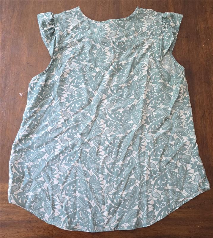 NWOT Anthropologie M Plenty Tracy Reese Green Short Sleeve Blouse Lace 134279