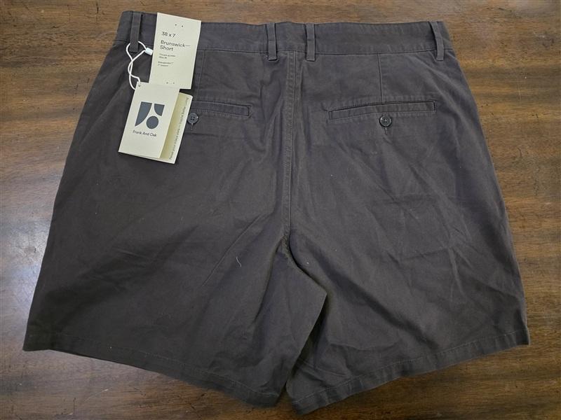 NWT Frank & Oak 38x7 Le Short Brunswick Short Men's Brown 134282