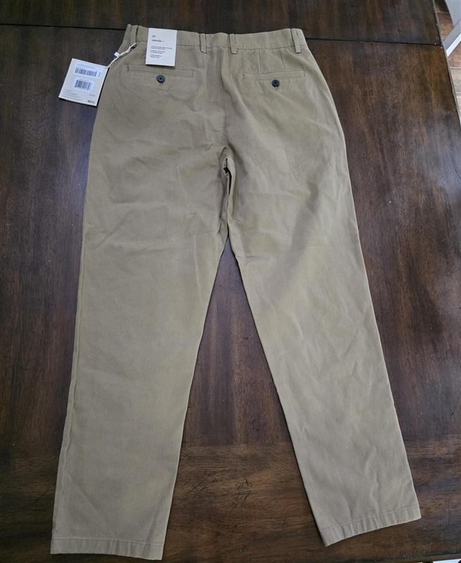 NWT Frank & Oak 31 Jamie Pleated Taper Fit Cropped Chino Pants 134285