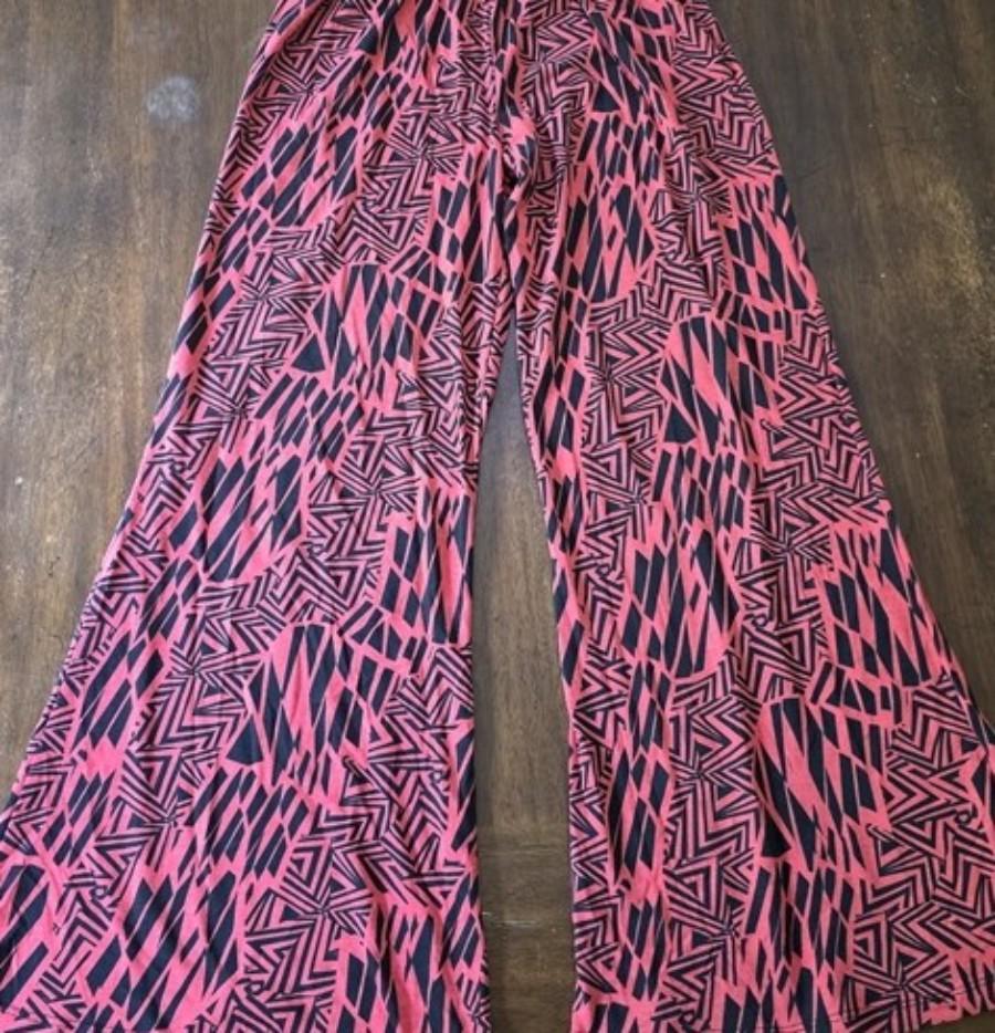 NWT Nikki Rich M RESORT WIDE LEG TROUSERS Stretch Waist 134294
