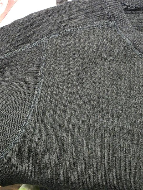 NWT UNIF S Crew Neck Ribbed Long Cotton Sweater Black 134296