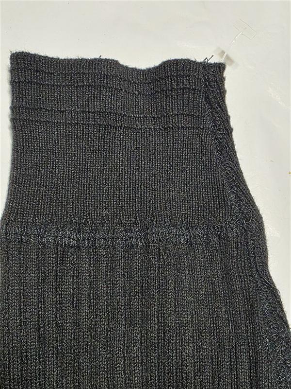 NWT UNIF S Crew Neck Ribbed Long Cotton Sweater Black 134296