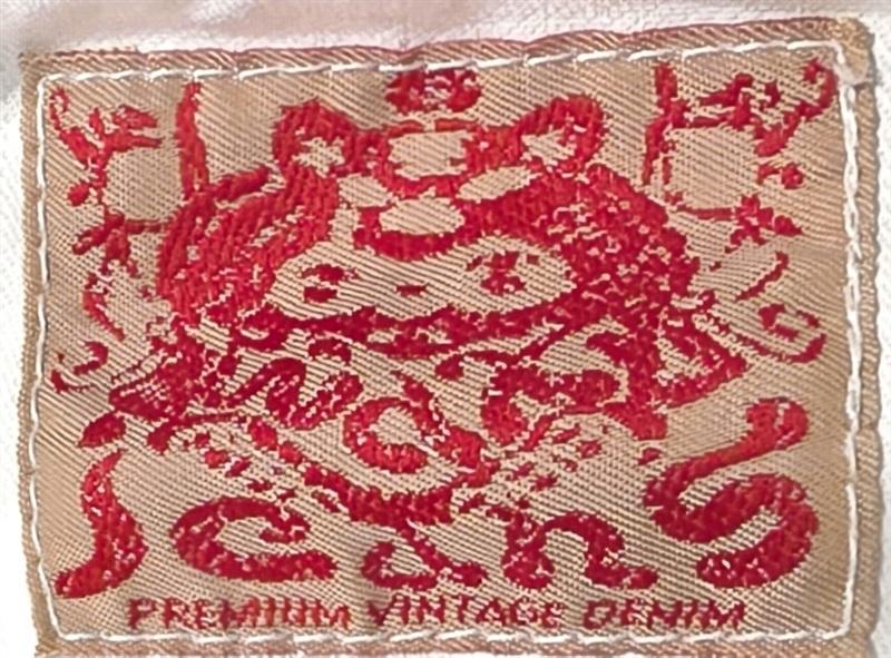 NWOT Evisu Premium Denim White Ruffle Jean Jacket 134309