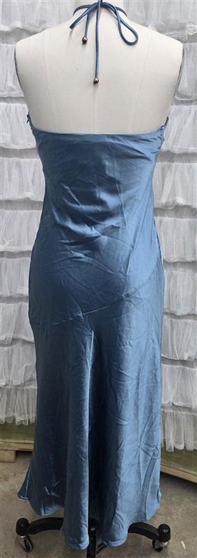 NWT Selfie Leslie M Kindred Spirit Strapless Gather Bust Midi Dress Blue 134314