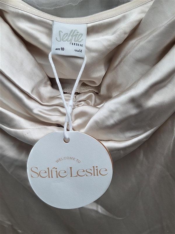 NWTD Selfie Leslie M Kindred Spirit Strapless Midi Dress Champange 134316