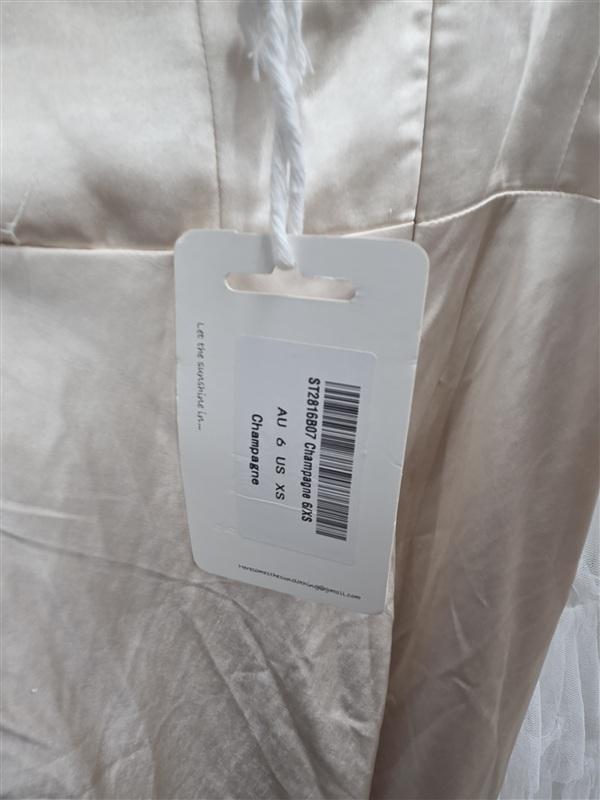 NWTD Here Comes the Sun XS Island Time 1 Shoulder Midi Dress Satin 134330