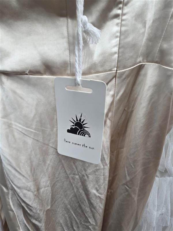NWTD Here Comes the Sun XS Island Time 1 Shoulder Midi Dress Satin 134330