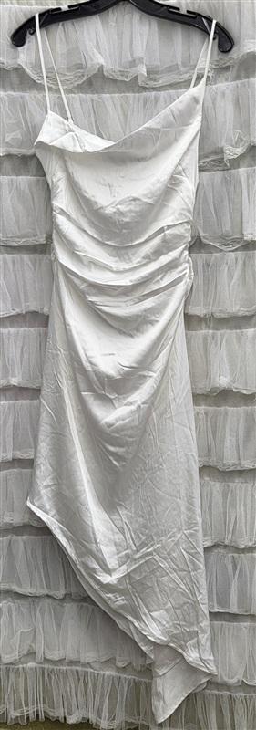 NWOT/ Astr The Label Vista Asymmetric Hem Slip Dress White 134331