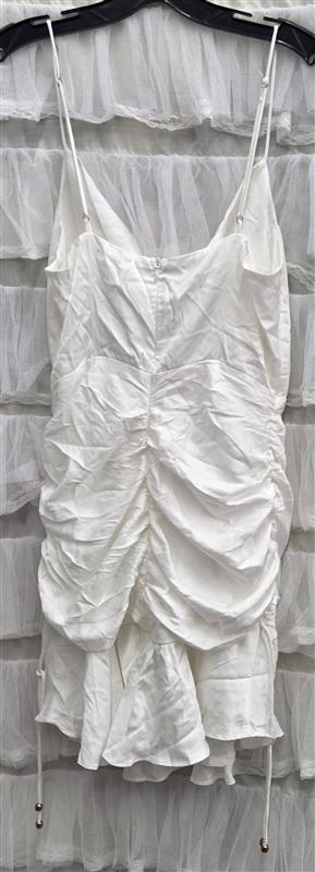 NWTD Saints + Secrets M draped front Ruched Drawstring Mini Dress 134332