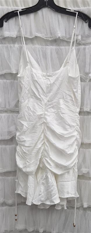 NWTD Saints + Secrets M draped front Ruched Drawstring Mini Dress 134332