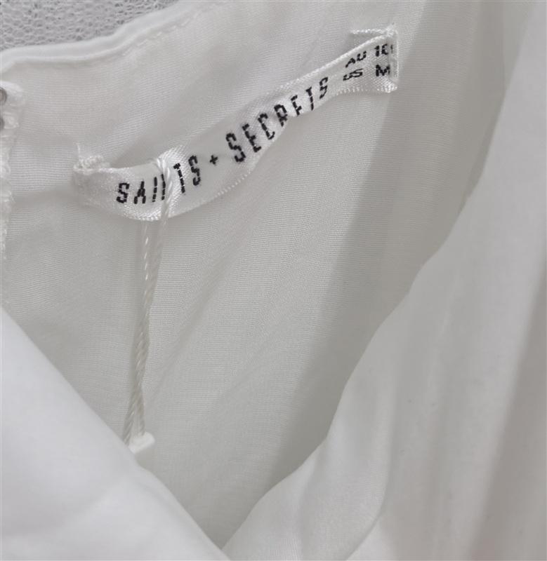 NWTD Saints + Secrets M draped front Ruched Drawstring Mini Dress 134332