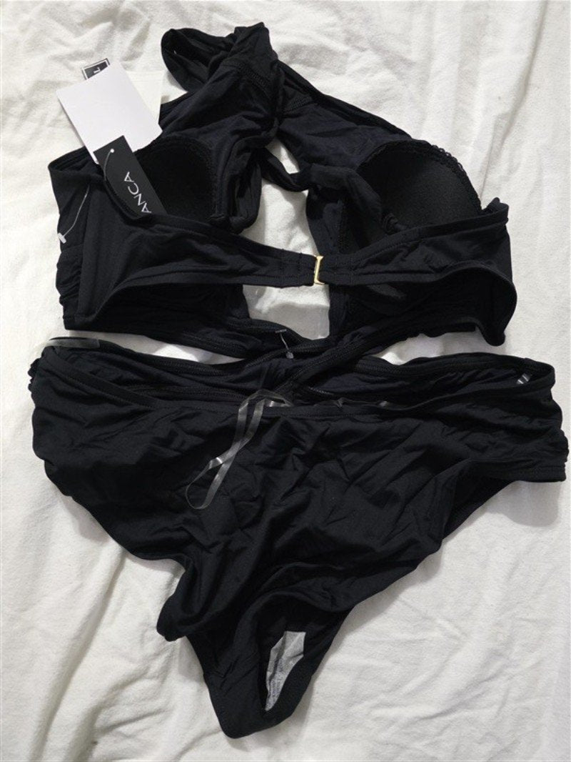 NWT La Blanca 16 Island Goddess Convertible Monokini 1PC Swimsuit Black 134349