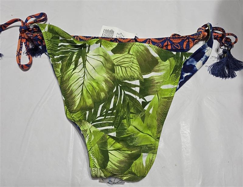 NWT La Blanca 12 Reversible Tie Side Hipster Bikini Bottom Blue Green 134358