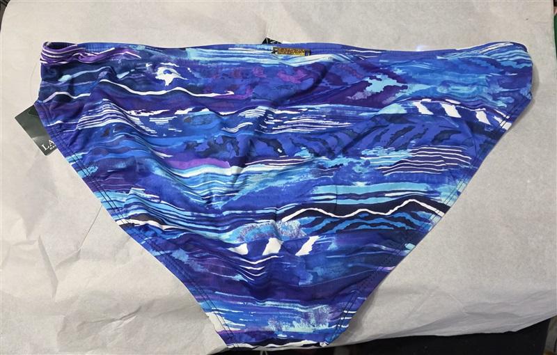 NWOT Ralph Lauren 10 Calypso Ikat Print Hipster Swim Bottom Blue 134362