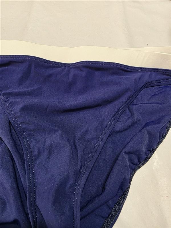 NWT Ralph Lauren 16 Banded Bel Air Hipster Bikini Bottom Beach Club Blue 134365