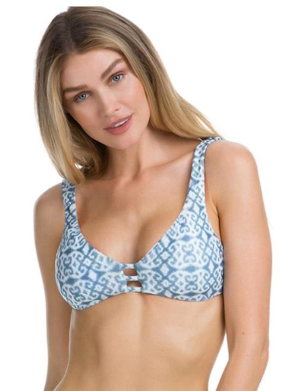 NWT Becca Virtue S Bora Bora Reversible Bikini Swim Top 134374