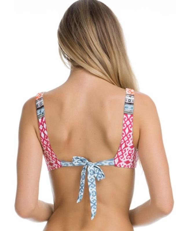 NWT Becca Virtue S Bora Bora Reversible Bikini Swim Top 134374