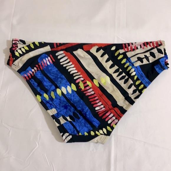 NWT La Blanca 14 African Beat Side Shirred Hipster Bikini Bottom 134384