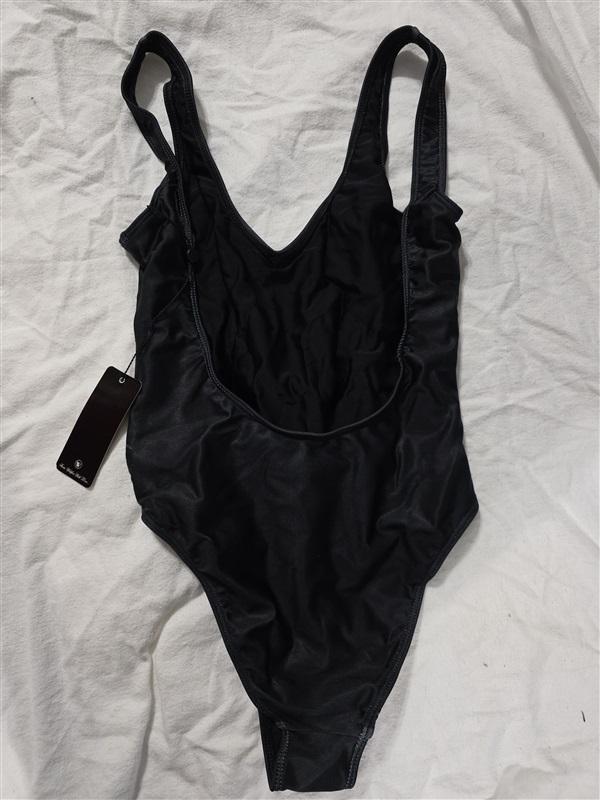 NWT Wildfox M Sans Emploi Not Employed 1PC Black Swimsuit 134392