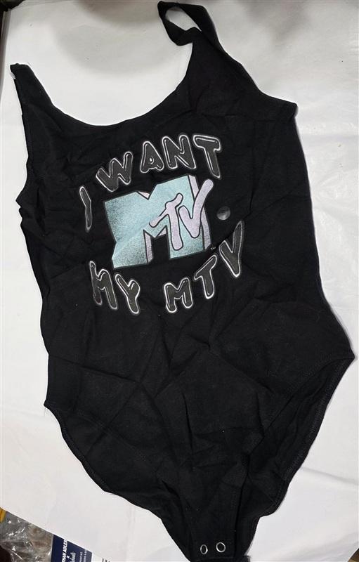 NWOT American Eagle M I Want My MTV High Cut Body Suit Cotton 134402