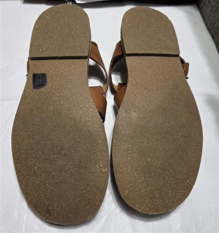 PO Cole Haan 11 Men's Huarache Fisherman's Leather Brown Sandals 134432
