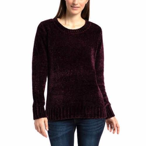 NWT Orvis XXL Chenille Pull over Classic Collection Purple Crew Sweater 134433