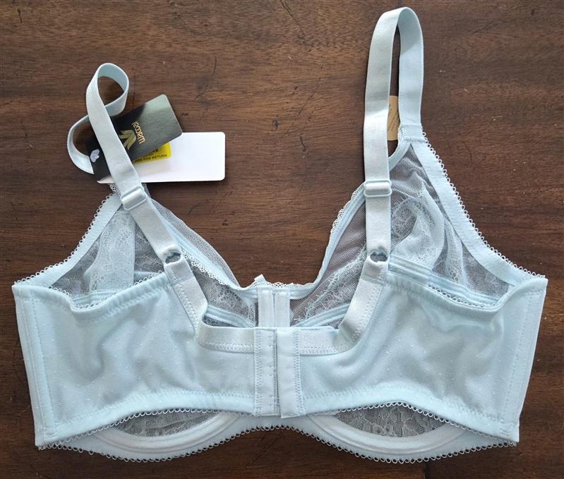 NWT Wacoal 36H Chantilly Lace Retro Chic Bra 855186 Blue 134454