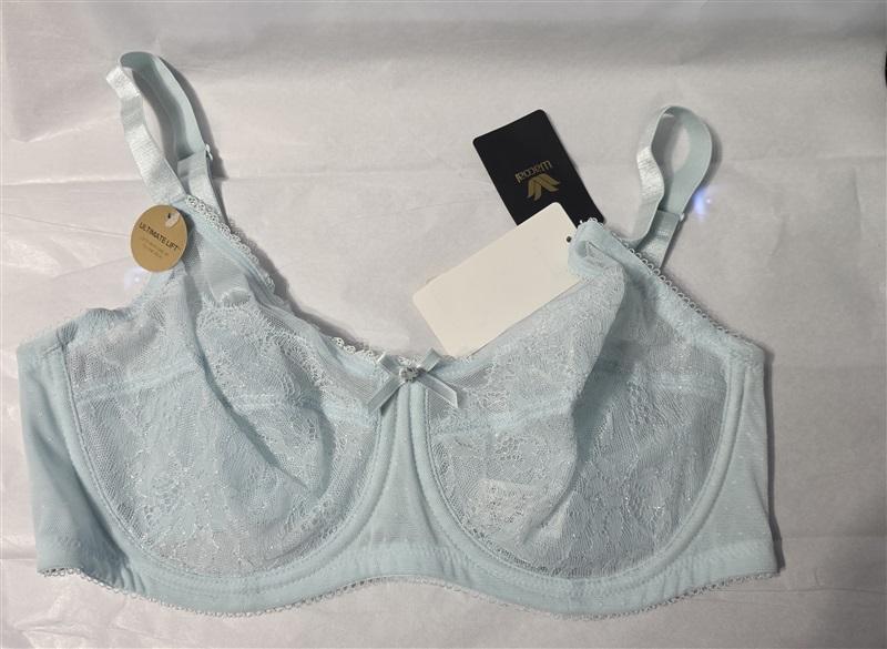 NWT Wacoal 36H Chantilly Lace Retro Chic Bra 855186 Blue 134454