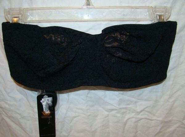 NWTD Wacoal 36D Halo Lace Strapless Black Bra Underwire 854205 134455
