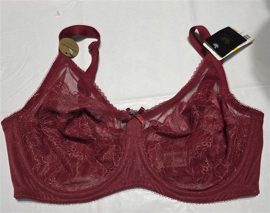 NWT Wacoal 40DD Chantilly Lace Retro Chic 855186 RED 134466