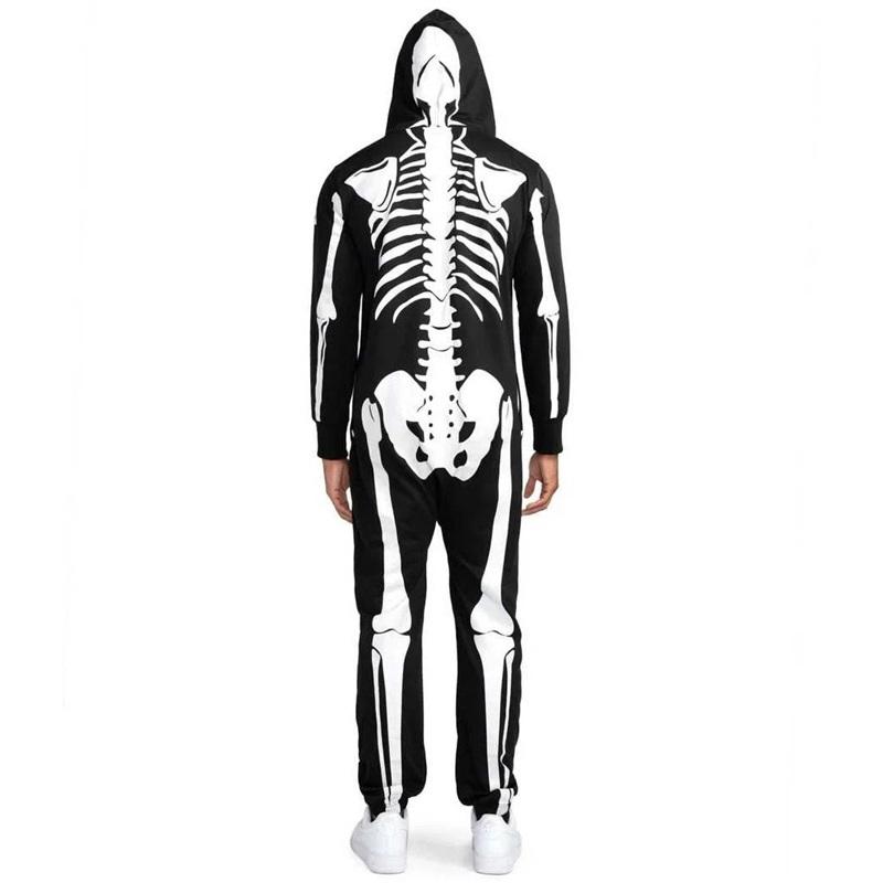 NWT Tipsy Elves XS Skeleton Jumpsuit Costume Black White 134483
