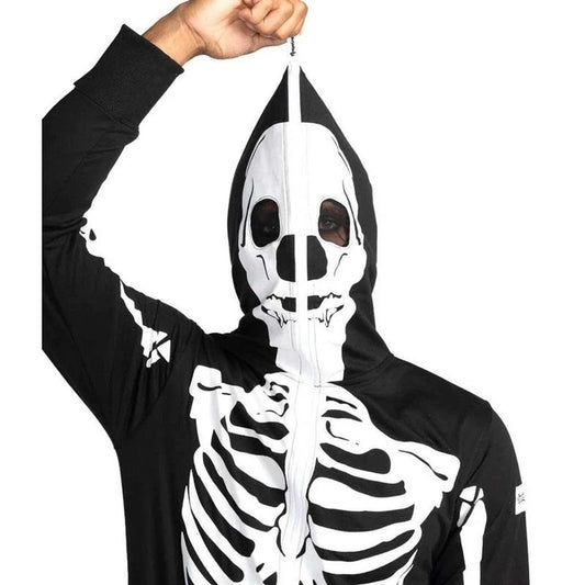 NWT Tipsy Elves XS Skeleton Jumpsuit Costume Black White 134483