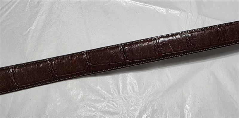 PO Brighton Disney 28 Mickey Train Conductor Brown Leather Lizard Belt 134488