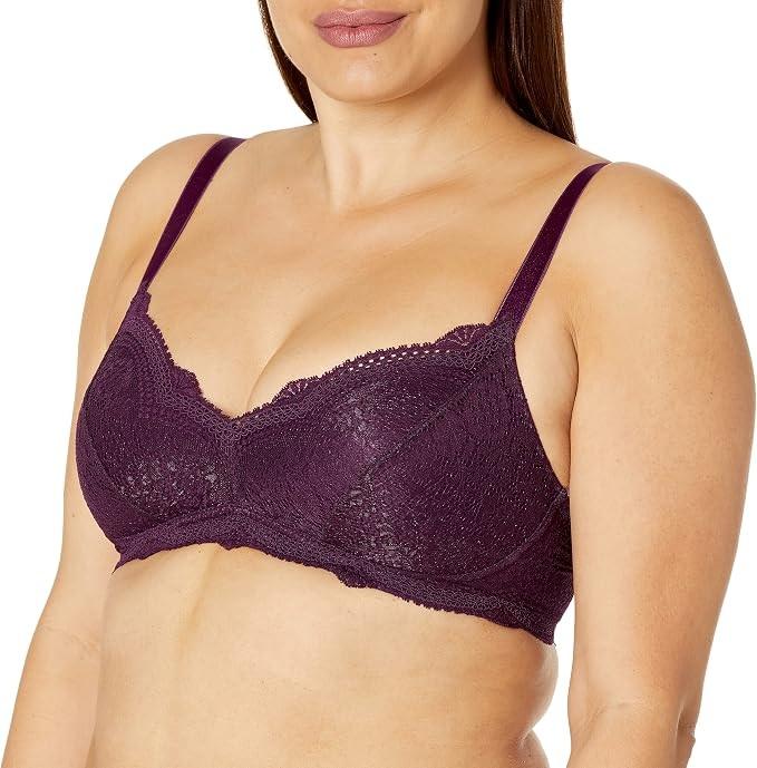 NWT Cosabella M Forte Travel Padded Curvy Lace Bralette Burgundy 134490
